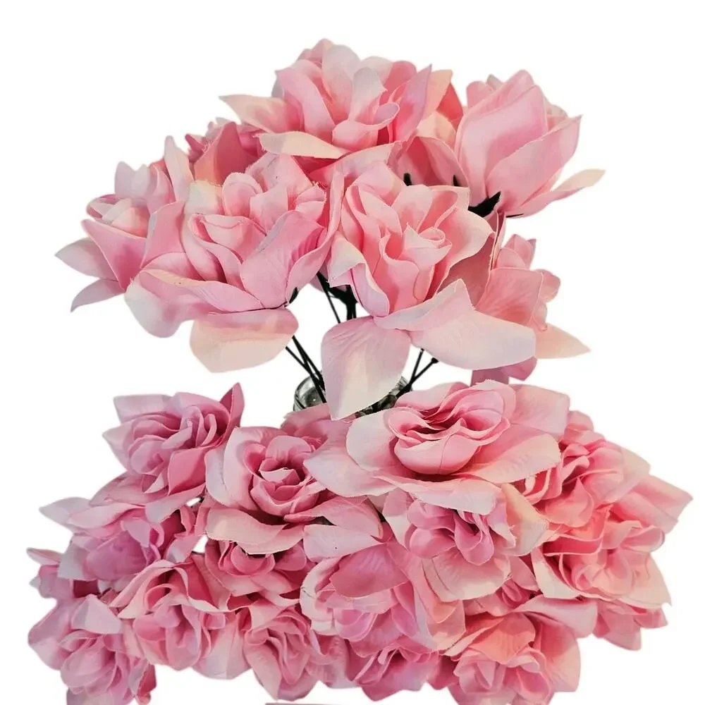 Pink Artificial Rose Stems 30pc Flowers Wedding Floral Decor Craft Supply Lot